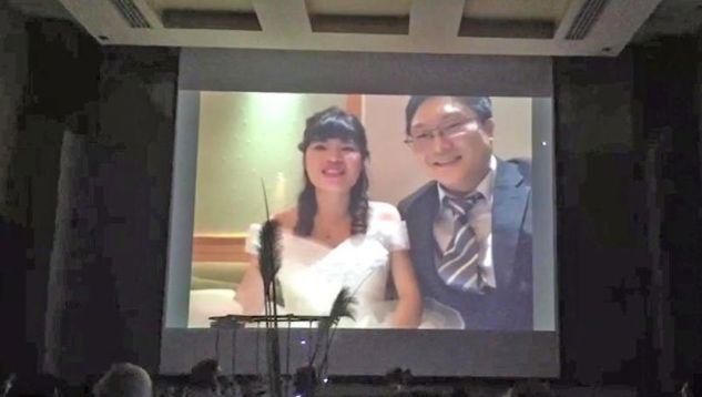 Couple attend their own wedding through livestream to avoid spreading Coronavirus
