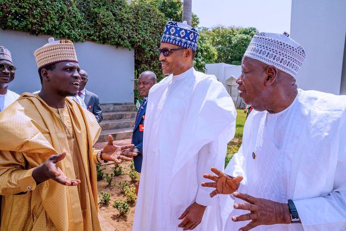 Buhari meets Ganduje, departs for Addis Ababa ahead of AU Summit. [Twitter/@BashirAhmaad]