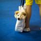 A man carries his dog in a shopping bag at a pet fair in Shanghai. China is home to a growing population of pet owners, with pet-related spending in China reaching nearly $24 billion in 2018