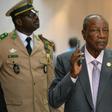 Man in a hurry: Guinean President Alpha Conde, centre, at an African Union summit in Addis Ababa this month