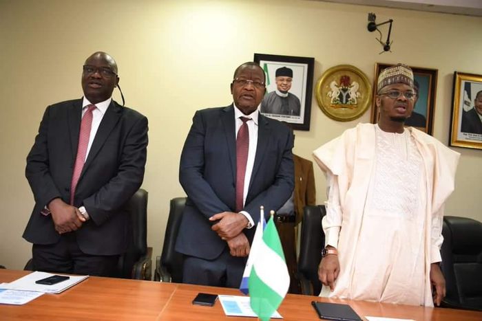 L-R: Prof. Adeolu Akande, Chairman, Board of Commissioners, NCC; Prof. Umar Garba Danbatta, Executive Vice Chairman/CEO, NCC and Dr. Isa Ali Ibrahim Pantami, Hon. Minister of Communications and Digital Economy during the TVWS forum.
