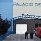 The ice rink at the Palacio de Hielo, or Ice Palace, shopping centre in Madrid was made into a morgue to deal with a surge in deaths in the capital