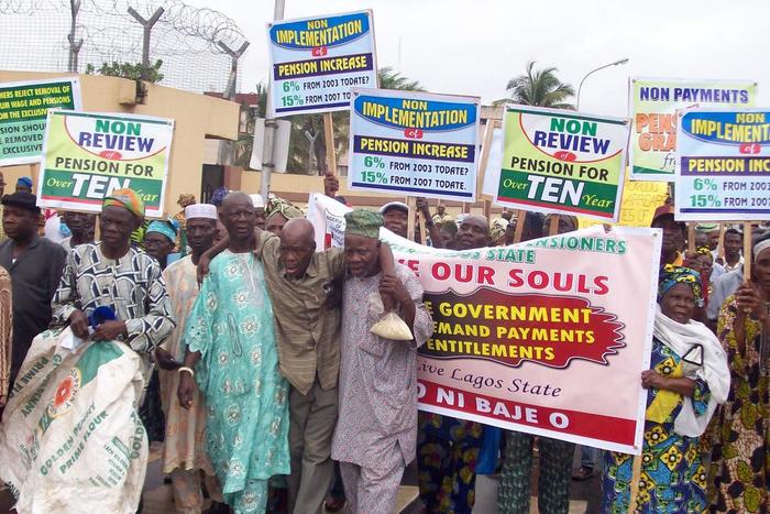 Lagos pensioners protest non-payment of gratuity - photo illustrative purpose.