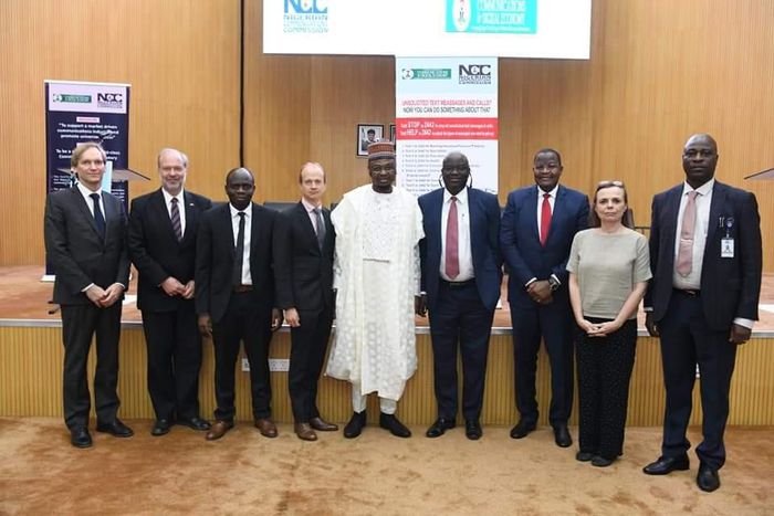 L-R:  Fredrik Kapper, Senior Policy Adviser, International Affairs at the Swedish Embassy; Dr. Bo. Andersson, Chief Economist, Post and Telecom Authority, Sweden (PTS); Peter Ogundele, Director, Ericsson; Carl-Michael Grans, Swedish Ambassador to Niger...