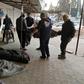 White Helmets rescuers carry bodied of civilians killed in reported Russian air strikes on northwestern Syria