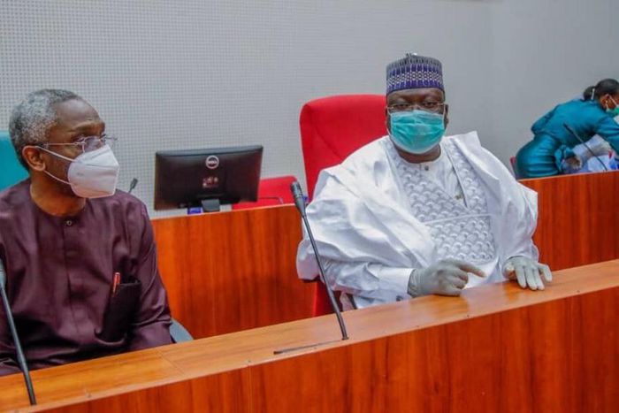 President of Senate, Ahmad Lawan and Speaker of the House of Representatives, Femi Gbajabiamila. [Twitter/@DrAhmadLawan]