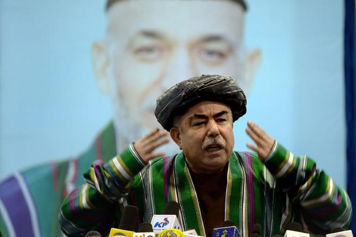 Afghan vice president  Abdul Rashid Dostum has urged supporters to oppose the election result