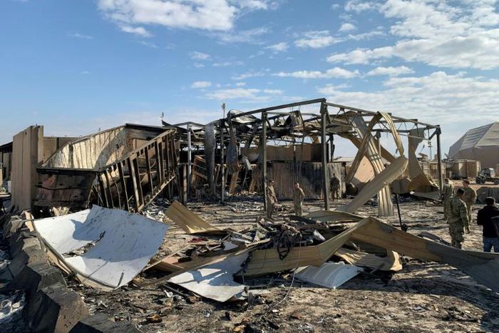 Damage done during the January 8 Iranian attack on al-Asad Air base in Iraq