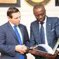 L-R: Mayor of Brampton, Canada, Mr Patrick Brown with Lagos State Governor, Mr Babajide Sanwo-Olu during a courtesy visit to the Governor at Lagos House, Alausa, Ikeja, on Tuesday, Feb. 11, 2020.
