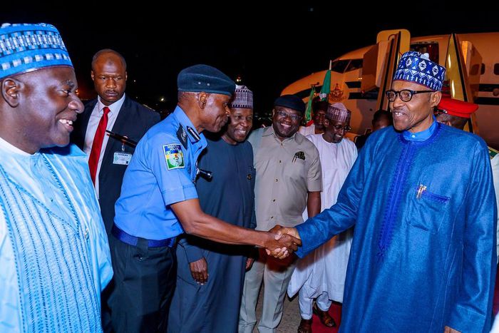 Buhari returns from London