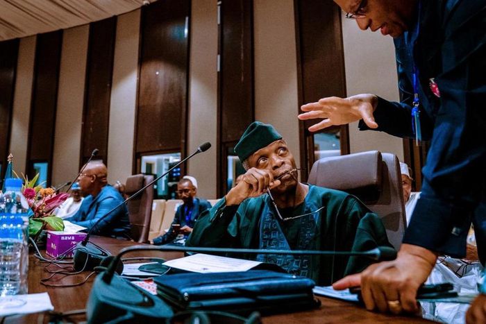 Vice President Yemi Osinbajo and the Foreign Affairs Minister, Geoffrey Onyeama