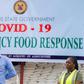 Governor Babajide Sanwo-Olu inspects the facility where the economic stimulus packages are kept. [Twitter/@jidesanwoolu]
