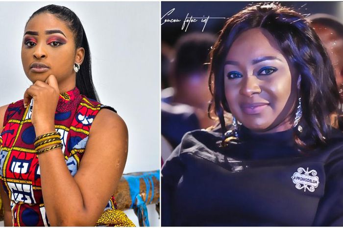 Etinosa Idemudia has called out former Nollywood movie star, Victoria Inyama on Instagram. [Instagram/VictoriaInyama] [PULSE]