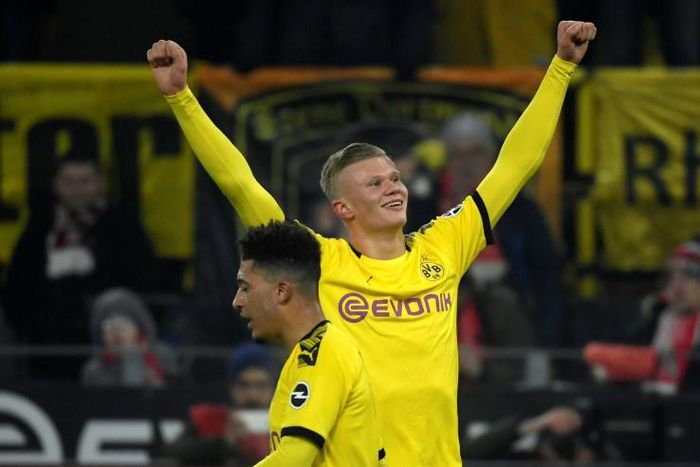 Norway striker Erling Braut Haaland, 19, has five goals in two league games after scoring twice in Borussia Dortmund's 5-1 win over Cologne on Friday.