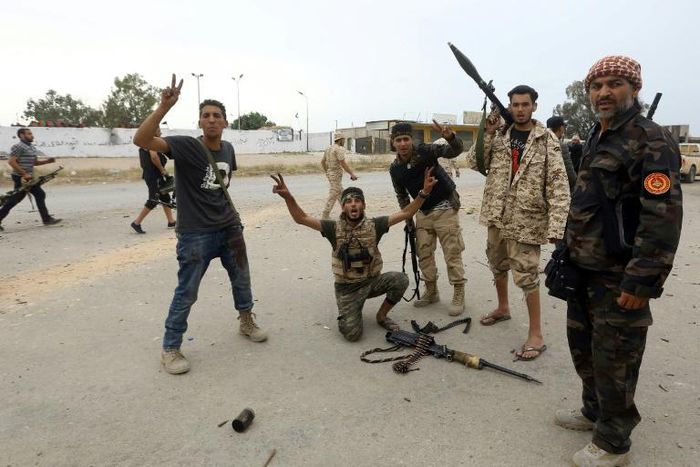 Fighters with Libyan internationally-recognised government have been fighting against Haftar since April