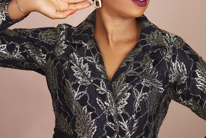 Dakore Egbuson-Akande in metallic hue outfit [Instagram:dakoreea]