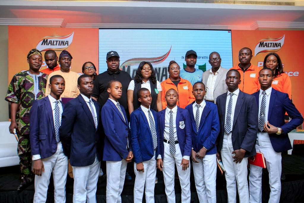 Olabisi Joseph, President, NSSF, with NB Plc Team and secondary school students