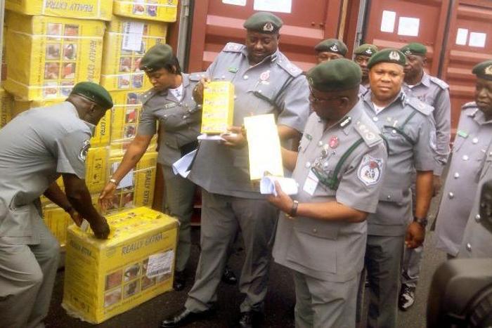 A container of Tramadol seized by the NDLEA (sweetcrudereports). []