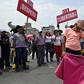 Supporters of cock and bull fighting protest in Lima ahead of a high court decision on the activities' future