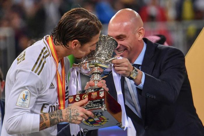 Sergio Ramos' winning penalty kept up coach Zinedine Zidane's perfect record in finals