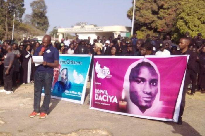 A cross section of the youths during the procession
