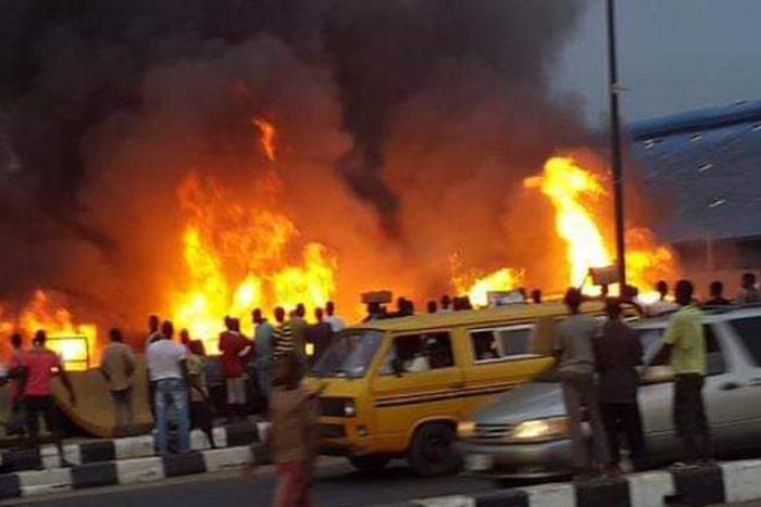 Pipeline explodes again in Lagos. (Vanguard)