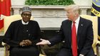 U.S. President Donald Trump with President Muhammadu Buhari in the White House on April 30, 2018. (Kevin Lamarque/Reuters)