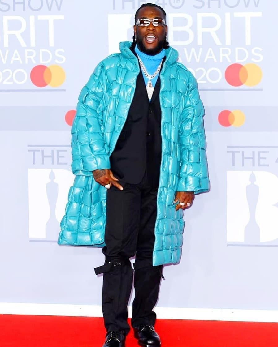 Burna Boy at the 40th BRIT Awards Red Carpet [Getty Images]