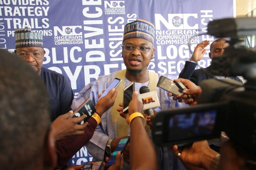 Minister of Communications and Digital Economy, Dr. Isa Ali Ibrahim Pantami at the Annual Cyber Security Conference organised by the Nigerian Communications Commission (NCC) at the Transcorp Hilton Hotel, Abuja. [Twitter/@FMoCDENigeria]