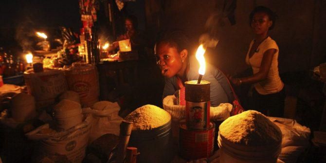 At night in several places across Nigeria, it is darkness