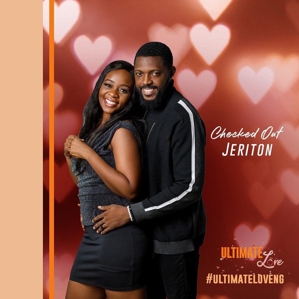 Jeriton were the second couple to be evicted from the show after spending three weeks in the reality TV show. [Instagram/UltimateLoveNg]