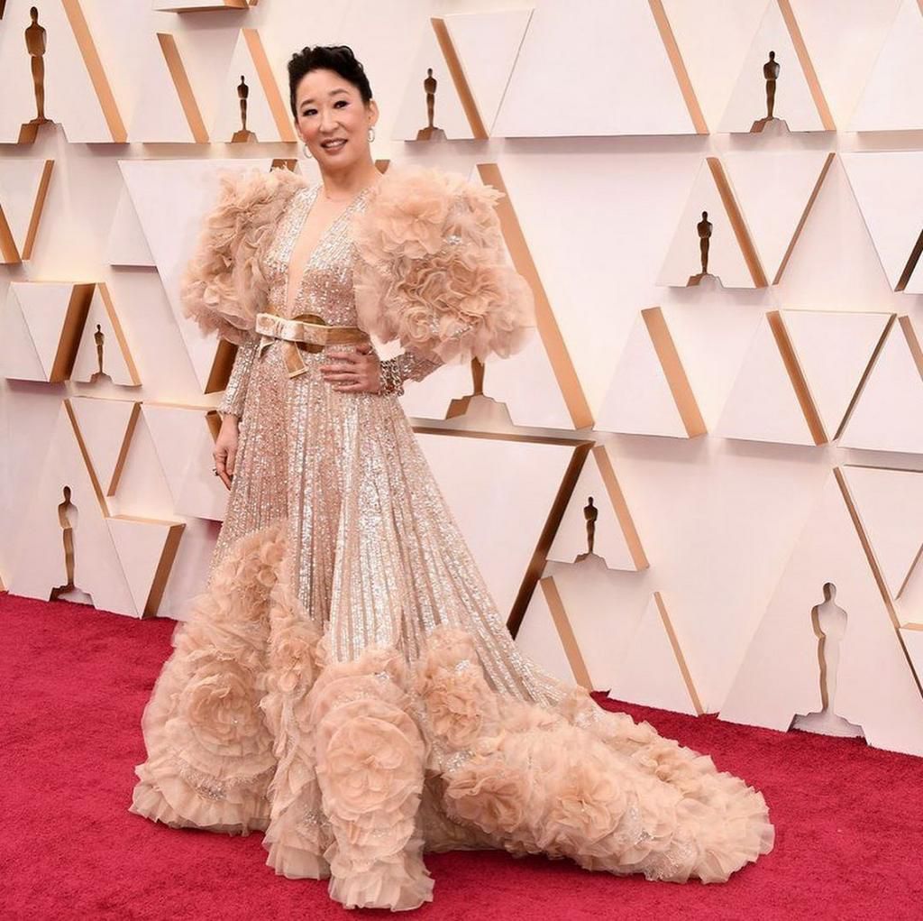 Sandra Miju Oh at the 2020 Oscars Award Show
