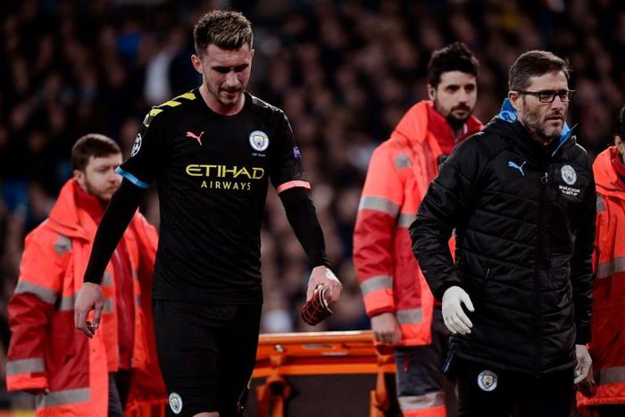 Laporte was forced off with an injury in the first half