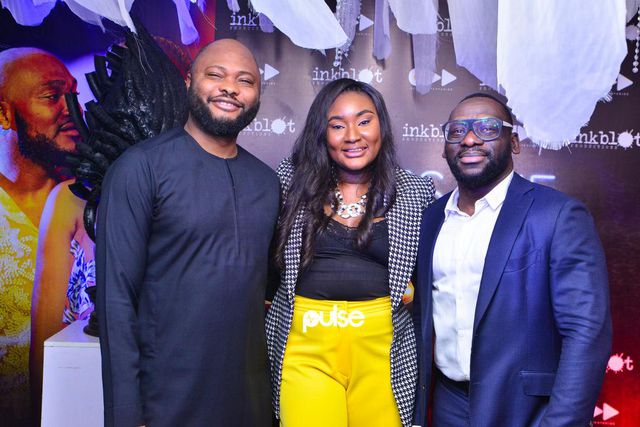Naz Onuzo and members of the Inkblot Production team at the premiere of 'Who's The Boss' [PULSE]