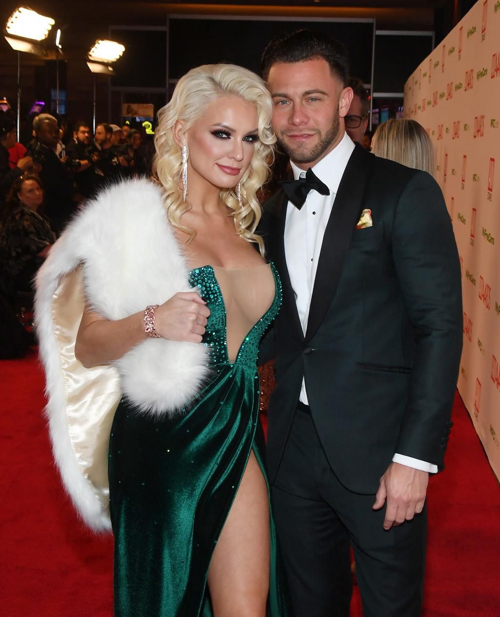 Kenzie Taylor and Seth Gamble attend the 2020 Adult Video News Awards.