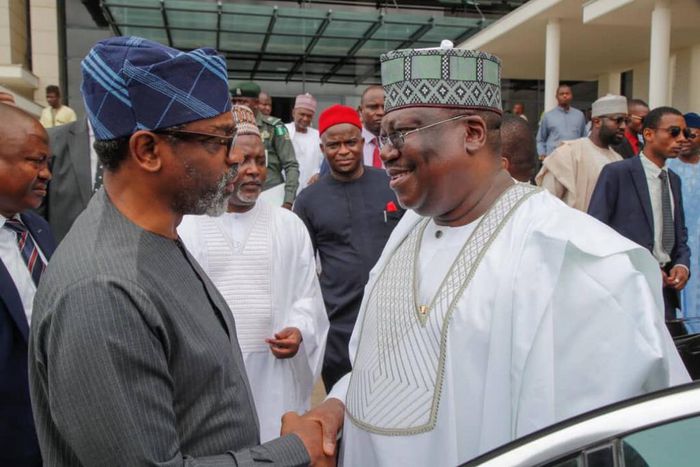 President of the Senate, Dr. Ahmad Lawan and the Speaker of the House of Representatives, Hon. Femi Gbajabiamila.
