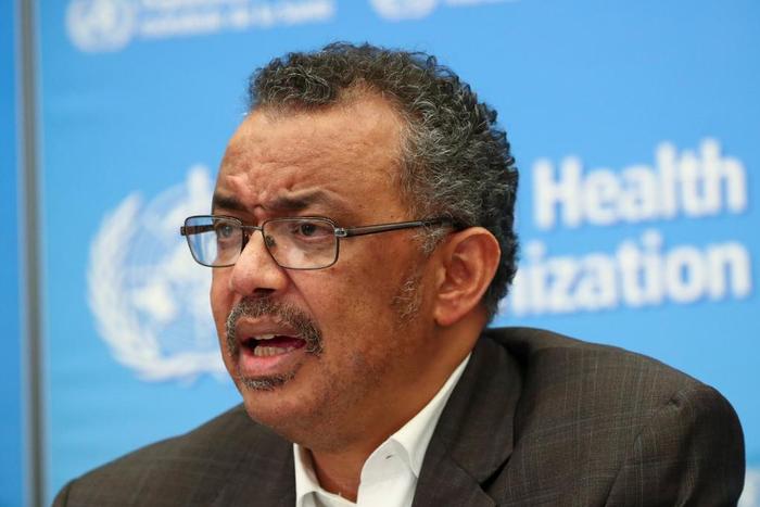 Director-General of the World Health Organization (WHO) Tedros Adhanom Ghebreyesus speaks during a news conference after a meeting of the Emergency Committee on the novel coronavirus (2019-nCoV) in Geneva, Switzerland January 30, 2020. REUTERS/Denis Ba...
