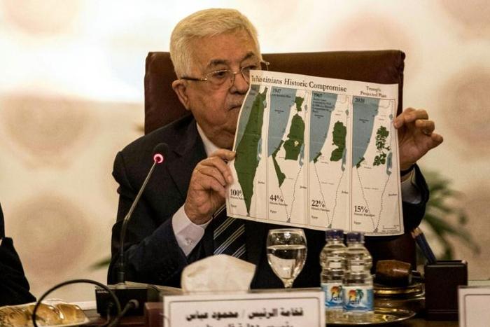 Palestinian leader Mahmud Abbas spoke at an Arab League meeting in Cairo called after US President Donald Trump presented a controversial Middle East peace plan