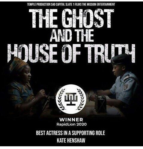 Kate Henshaw announced her 'Best Actress in a Supporting Role' Rapid Lion 2020 win for her 'The Ghost and The House of Truth'