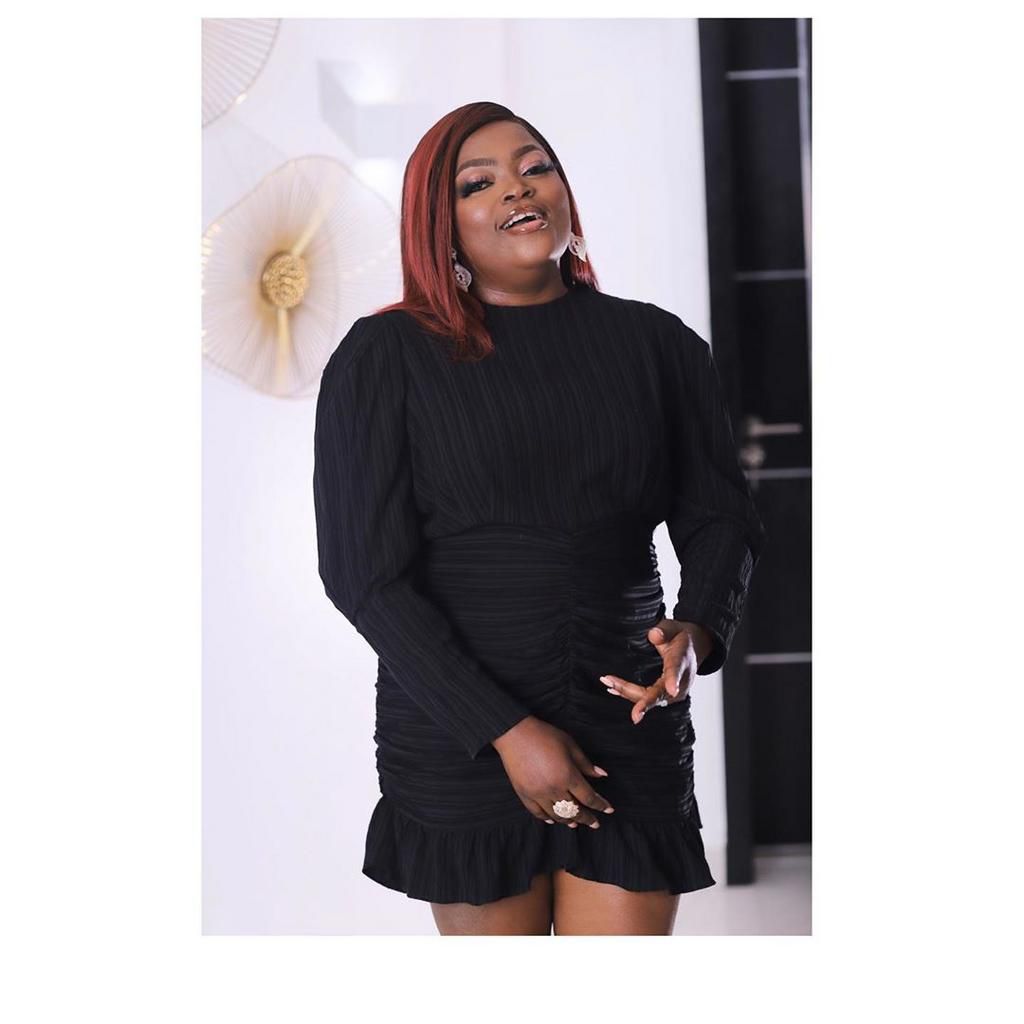 Funke Akindele-Bello  at the 2020 AMVCA nominee cocktail party [Instagram]