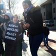 Since her protests began last September, Cetinkaya has been detained nearly 30 times. The picture shows her latest arrest, on February 8