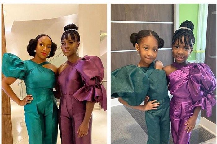 Young queens recreate Chimamanda and Lupita looks [Instagram: chimamanda_adichie]