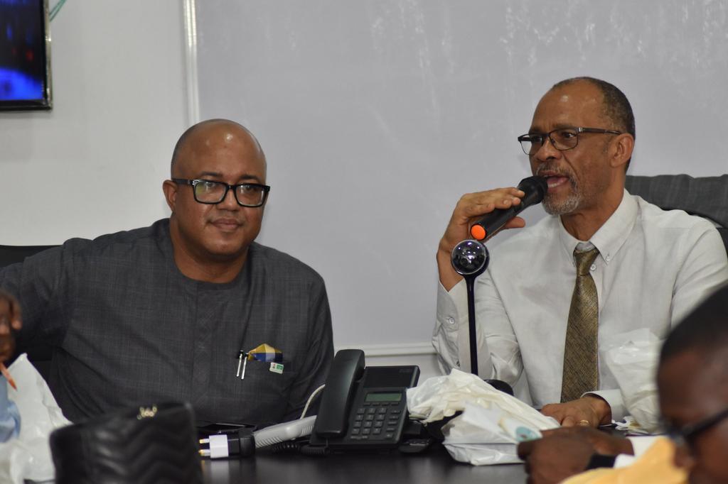 The Chief Executive Officer of Nigeria Centre for Disease Control (NCDC), Chikwe Ihekweazu and Lagos state Commissioner for Health, Prof. Akin Abayomi. [Twitter/@followlasg]