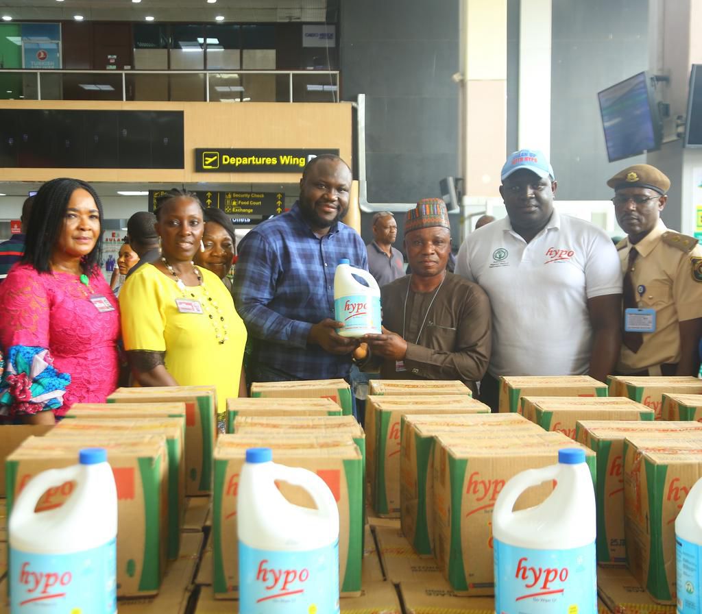 Hypo partners FAAN, donates 100 cartons of products to prevent Coronavirus
