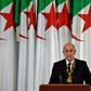Algerian President Abdelmadjid Tebboune gives an address during the formal swearing-in ceremony in the capital Algiers on December 19, 2019