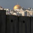 Jerusalem's iconic Dome of the Rock can be seen from Abu Dis -- but Israel's controversial barrier is in the way