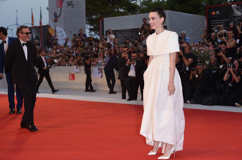 Phoenix and Mara at the Joker screening during the Venice Film Festival on August 31, 2019 in Venice, Italy.