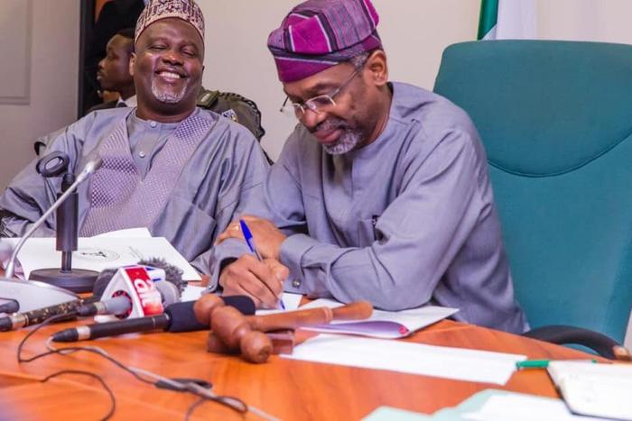Speaker House of Representatives, Hon. Femi Gbajabiamila and  Deputy Speaker, Ahmed Idris [Twitter/@HonAhmedWase]