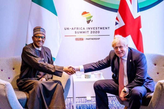 President Buhari and UK PM Boris Johnson (PM News)