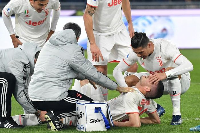 Turkish defender Merih Demiral pulled up injured shortly after scoring his first Juventus goal